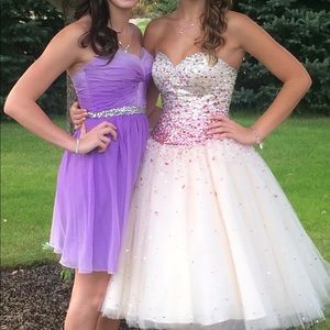 La Femme Ombré Purple Cocktail Dress